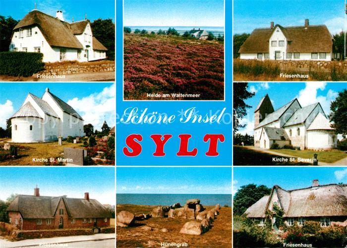 Insel Sylt Friesenhaus Kirche Heide am Wattenmeer Huenengrab