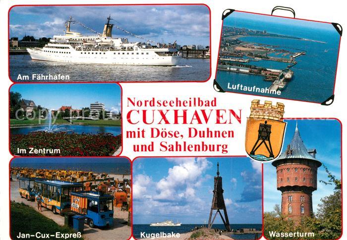 Cuxhaven Nordseebad Faehrhafen Faehre Zentrum Jan Cux Express Kugelbake Wassertu