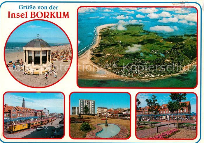 Borkum Musikpavillon Strand Inselbahn Kurhotel Fliegeraufnahme