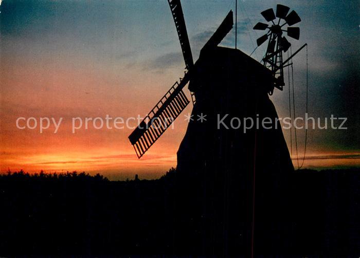 Amrum Windmuehle bei Sonnenuntergang