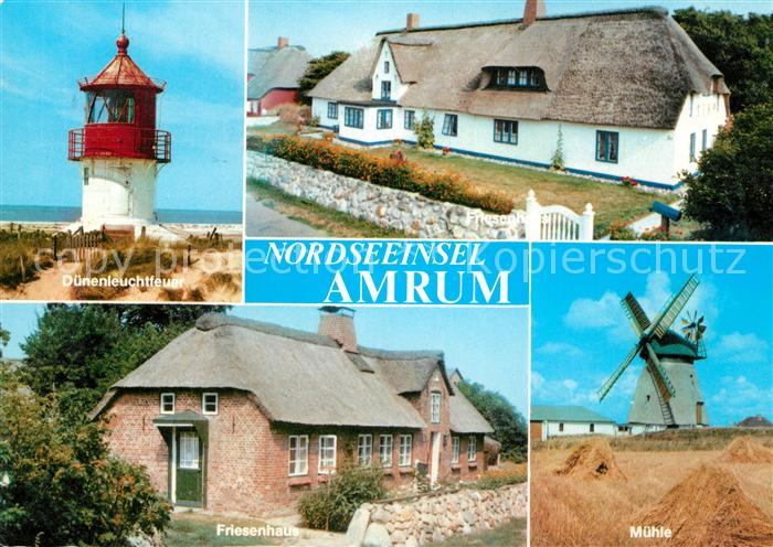 Amrum Duenenleuchtfeuer Friesenhaus Windmuehle