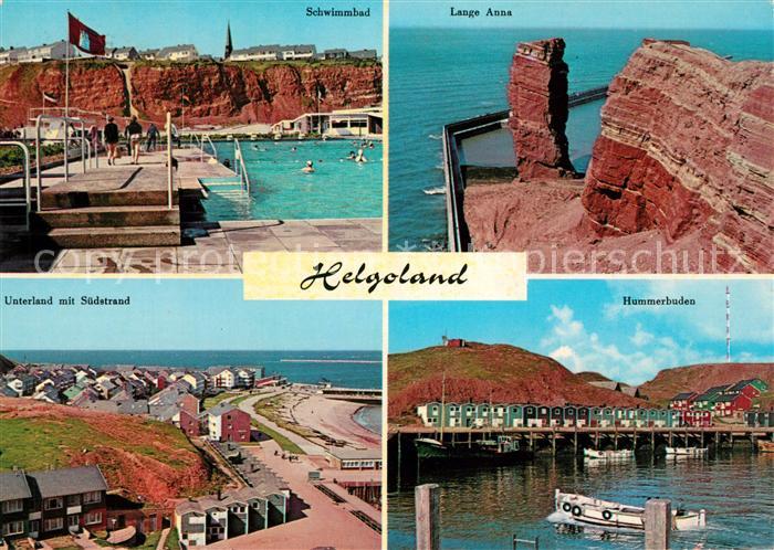 Helgoland Schwimmbad Nordspitze Lange Anna Unterland Suedstrand Hummerbuden