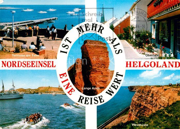 Helgoland Terrasse am Falm Oberland Reede Westkueste Nordspitze Lange Anna