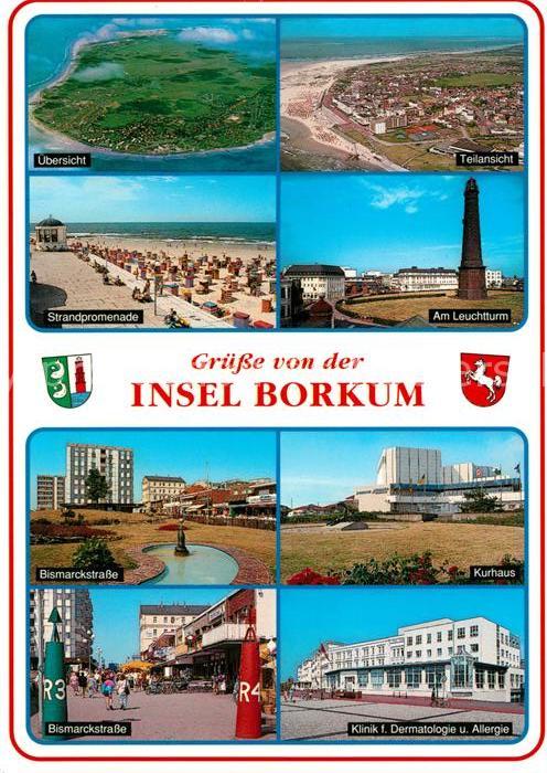 Borkum Fliegeraufnahmen Strand Promenade Leuchtturm Bischmarckstrasse Kurhaus Kl