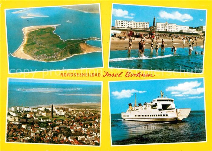 Borkum Fliegeraufnahmen Strand Faehre