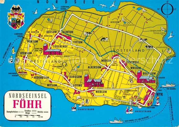 Insel Foehr Landkarte