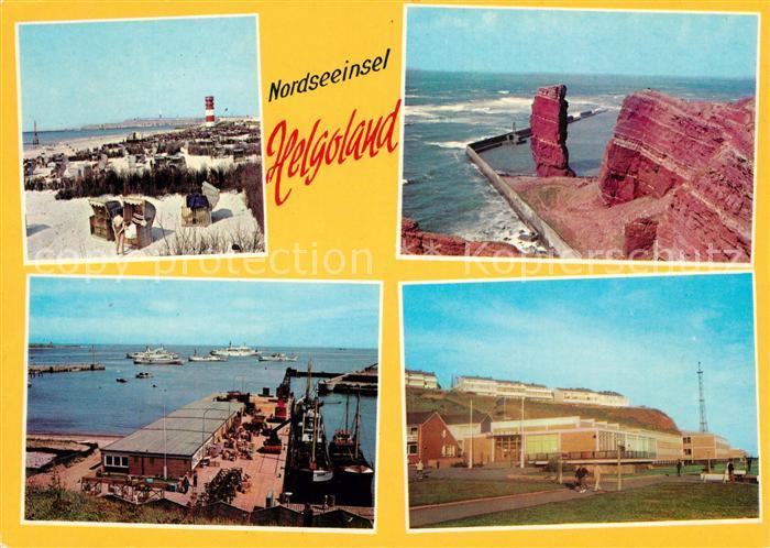 Helgoland Strand Leuchtturm Hafen Steilkueste Nordspitze Lange Anna Felsen