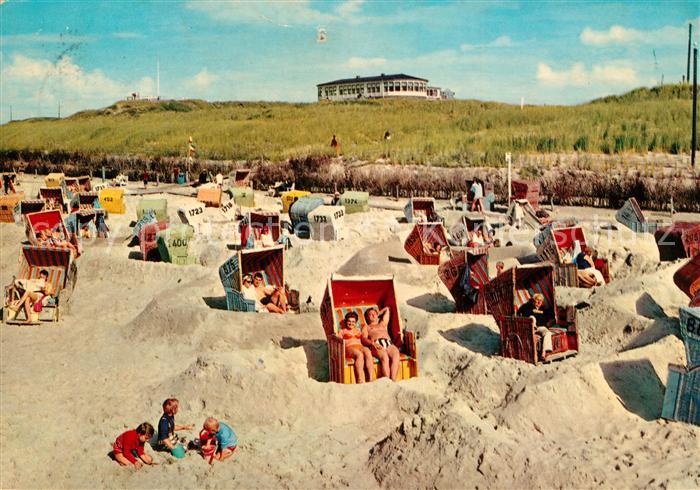 Langeoog Nordseebad Strand Strandkoerbe
