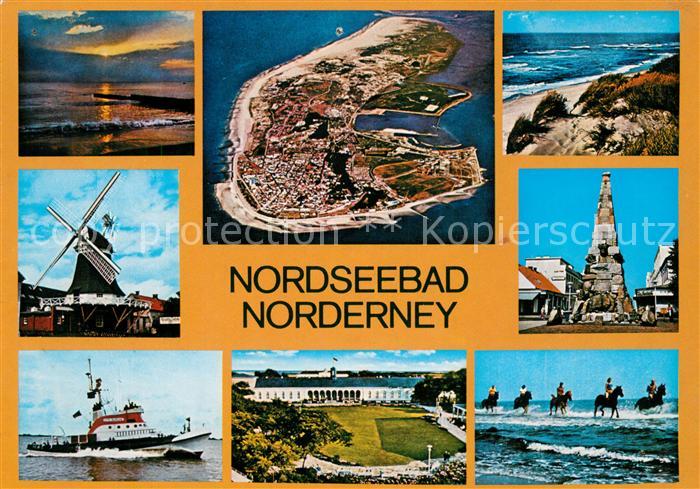 Norderney Nordseebad Sonnenuntergang Windmuehle Duenen Strand Denkmal Reiten Kur