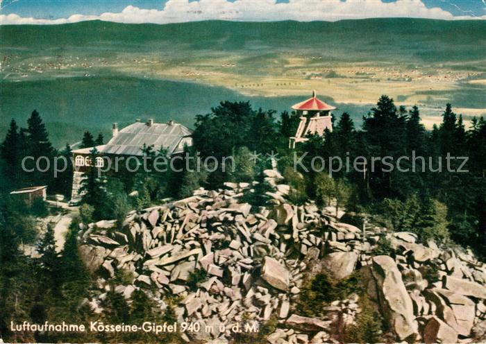 Wunsiedel Koesseine Gipfel Bergmassiv Fichtelgebirge Fliegeraufnahme