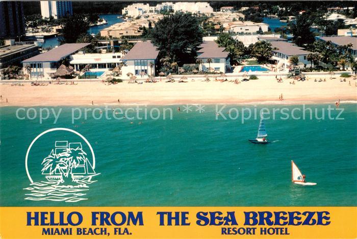 Miami Beach Sea Breeze Resort Hotel Atlantic Ocean aerial view