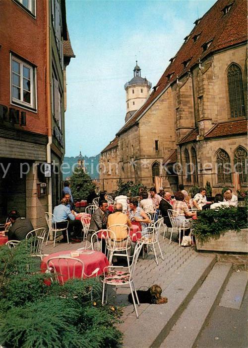 Schwaebisch Hall Cafe Scholl Hotel Garni Terrasse