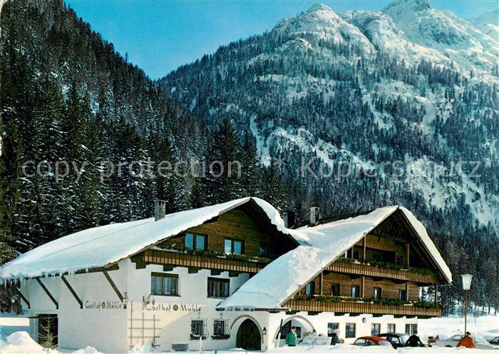 Unterleutasch Gasthof Muehle Winterlandschaft Alpen