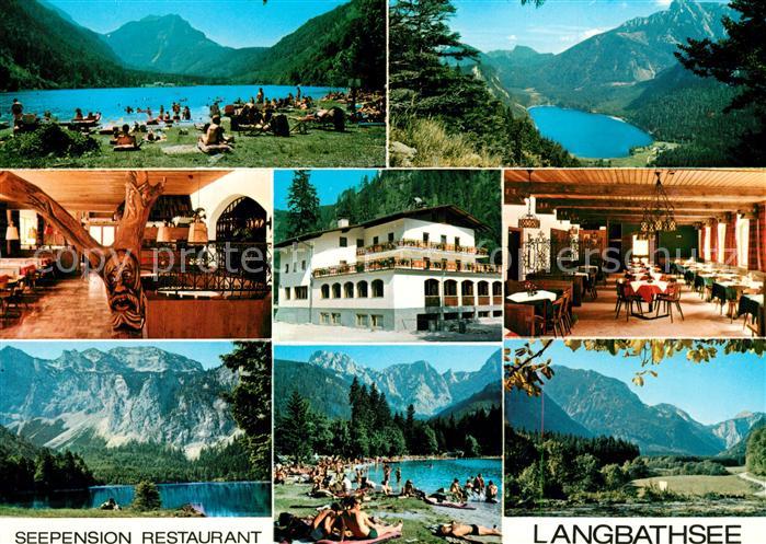 Ebensee Oberoesterreich Seepension Restaurant Langbathsee Badestrand Alpenpanora