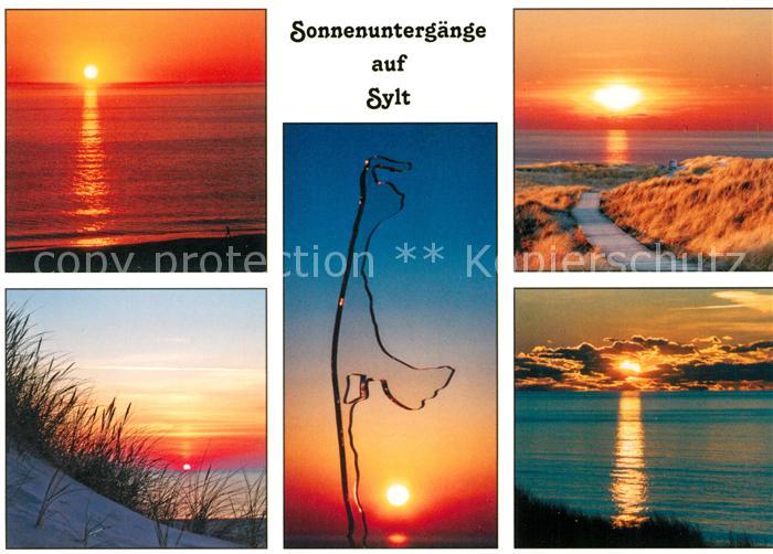 Insel Sylt Sonnenuntergaenge auf der Insel