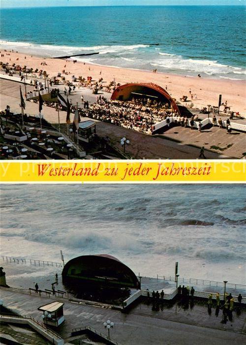 Westerland Sylt zu jeder Jahreszeit Musikpavillon Strand Promenade Sturm