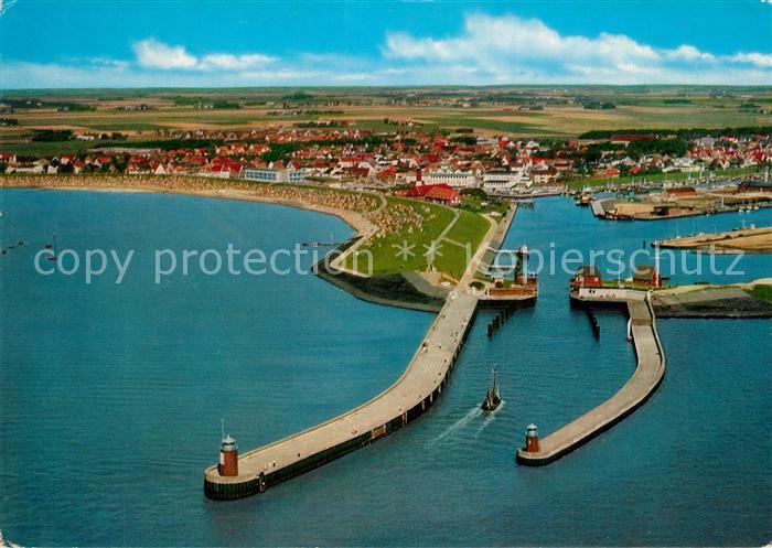 Buesum Nordseebad Hafen Fliegeraufnahme