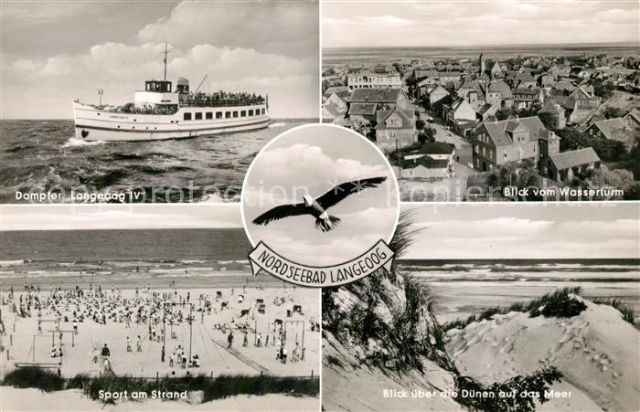 Langeoog Nordseebad Dampfer Langoog IV Sport am Strand Duenen