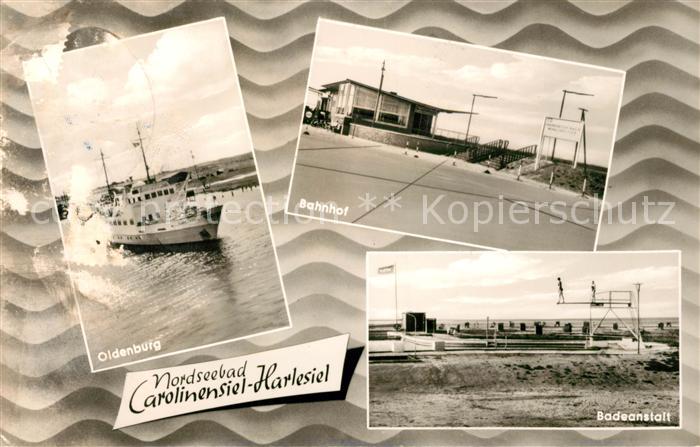 Carolinensiel-Harlesiel Ostfriesland Oldenburg Bahnhof Badeanstalt
