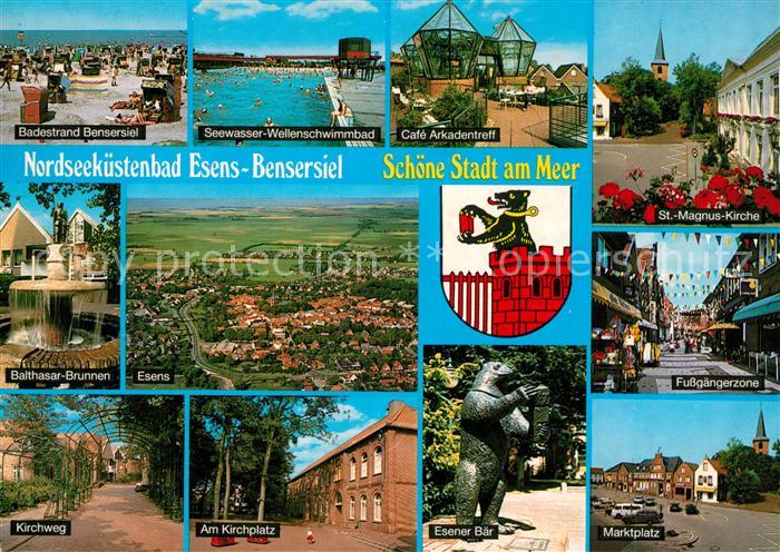 Bensersiel Badestrand Seewasser Wellenschwimmbad Cafe Arkadentreff Balthasar Bru