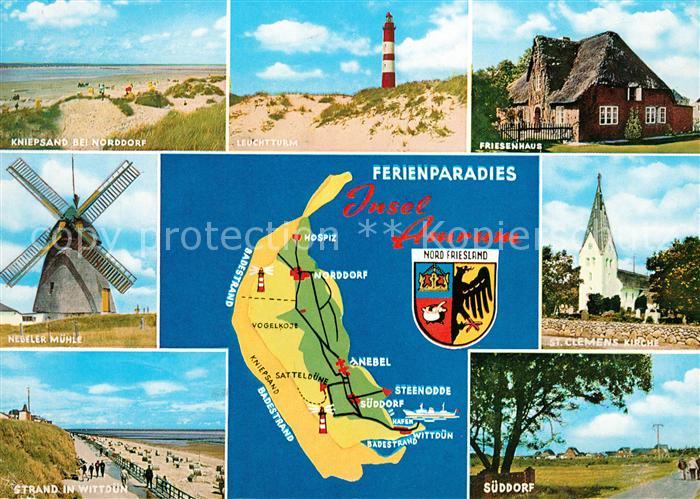 Amrum Sankt Clemens Sueddorf Strand Wittduen Muehle Friesenhaus
