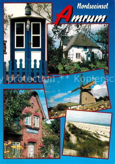 Amrum Muehle Friesenhaus Strand