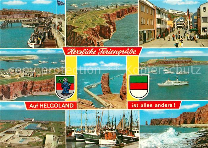 Helgoland Fliegeraufnahme Nordspitze Fischereihafen Kutter