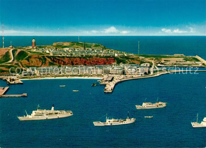 Helgoland Fliegeraufnahme Hafen Leuchtturm