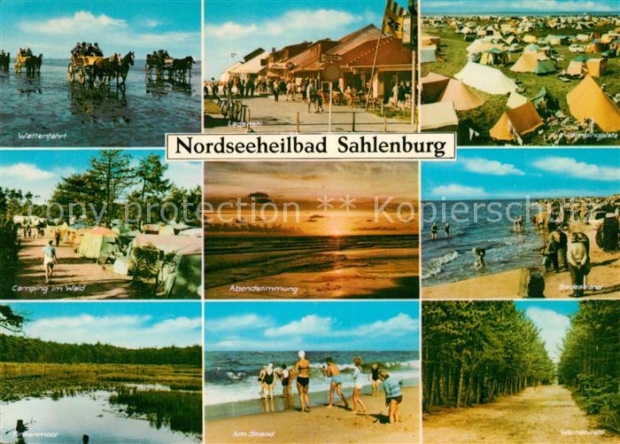 Sahlenburg Camping Wattenfahrt Abendstimmung Strand