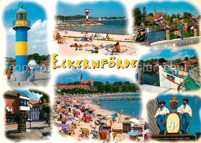 Eckernfoerde Strand Leuchtturm Hafen