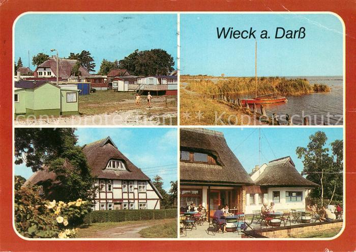 Wieck Darss Campingplatz Bootsanleger Eiscafe Lange Fachwerk