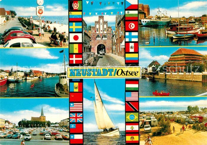 Neustadt Holstein Hafen Kirche Strand Segelboot Stadttor