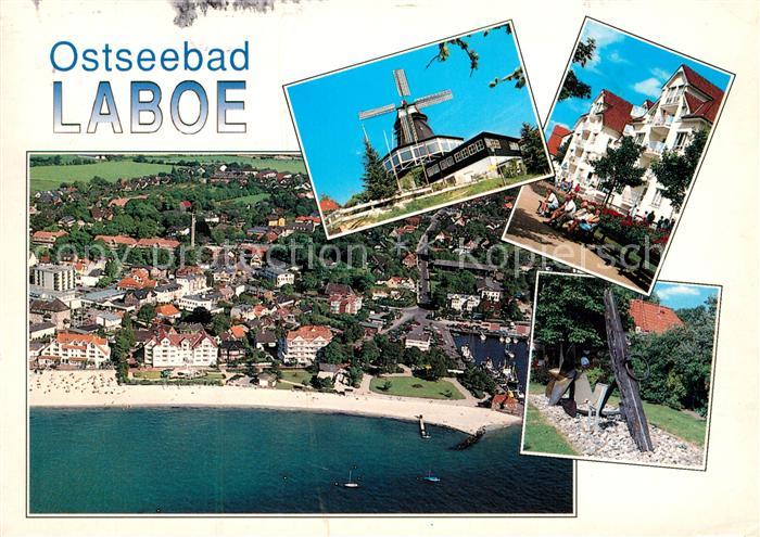 Laboe Fliegeraufnahme Windmuehle Denkmal anker