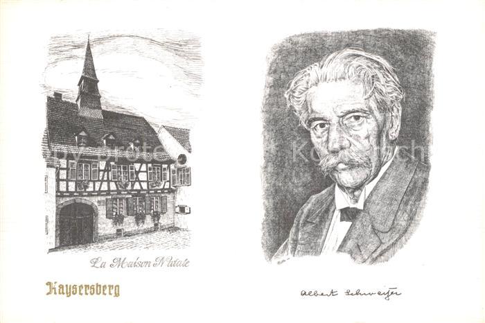 Kaysersberg Haut Rhin Geburtshaus Albert Schweitzer Portrait