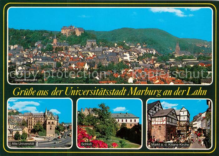 Marburg Lahn Schloss Universitaet Markt  Panorama