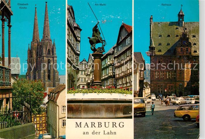 Marburg Lahn Elisabeth Kirche Rathaus Markt