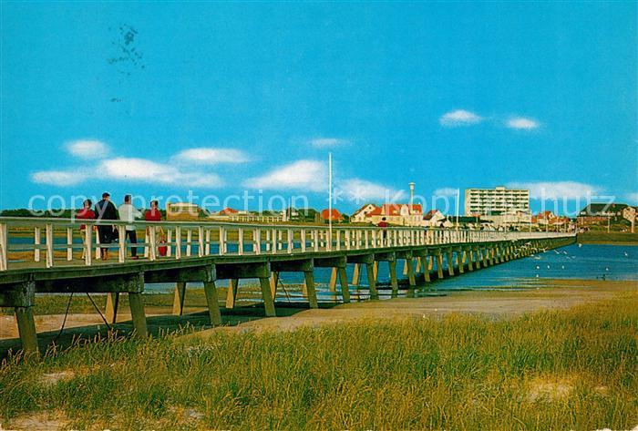 Peter-Ording St Seebruecke zur Sandbank