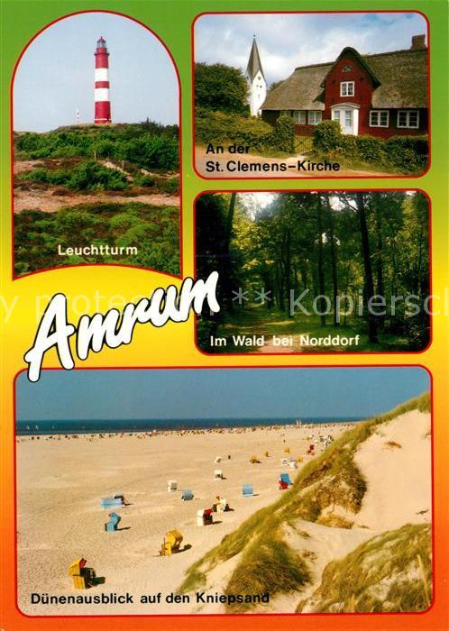 Amrum Leuchtturm Clemens Kirche Strand Duenen Kniepsand