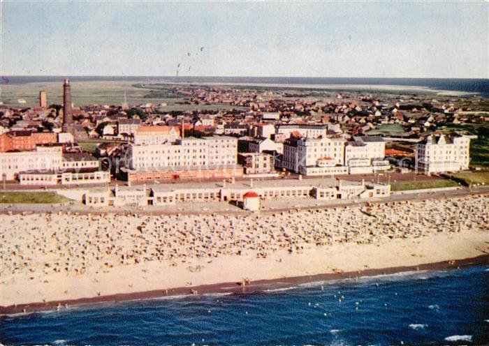 Borkum Fliegeraufnahme Strand Promenade