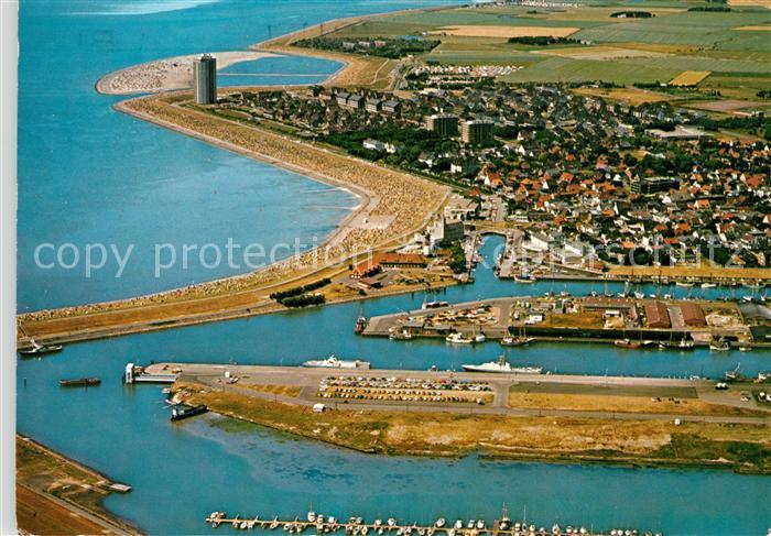 Buesum Nordseebad Fliegeraufnahme Hafen Strand