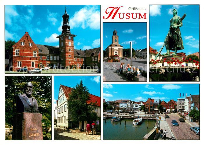 Husum Nordfriesland Rathaus Denkmal Storm Hafen Kirche