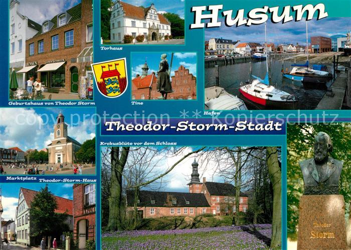 Husum Nordfriesland Denkmal Thedor Storm Marktplatz Hafen Tine