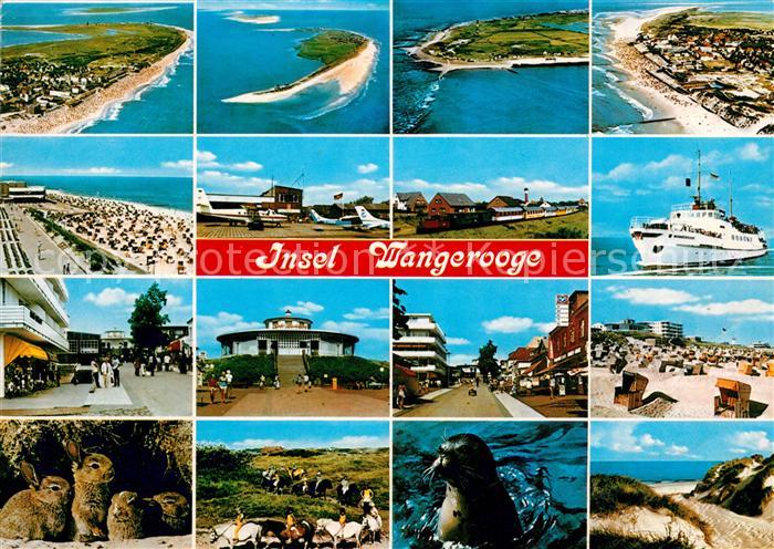 Wangerooge Nordseebad Fliegeraufnahme Strand Faehrschiff Hafen Seeloewe Flughafe