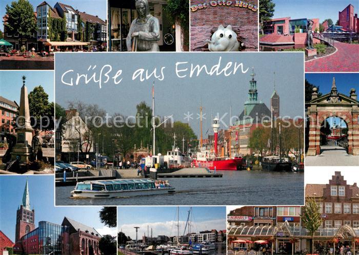 Emden Ostfriesland Otto Haus Tor Hafen Kirche
