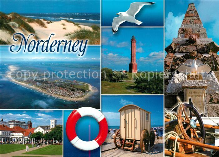 Norderney Nordseebad Leuchtturm Fliegeraufnahme Duenen Moewe