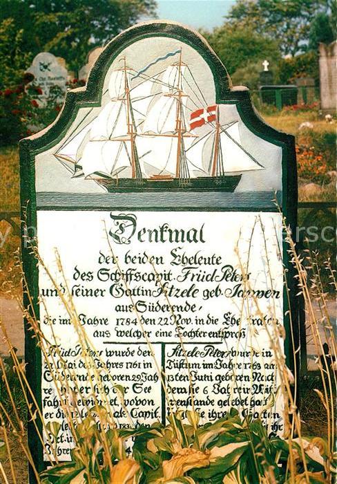 Insel Foehr Kirche Laurentii Grabstein