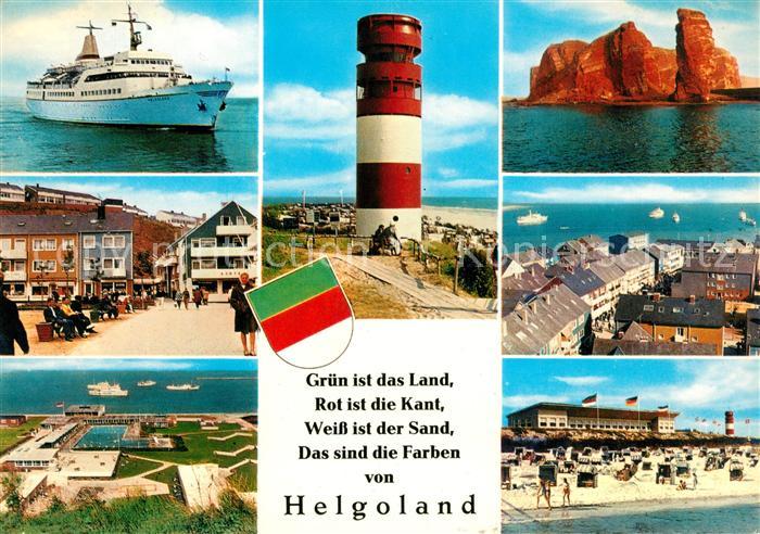 Helgoland Faehrschiff Leuchtturm Strand Fliegeraufnahme