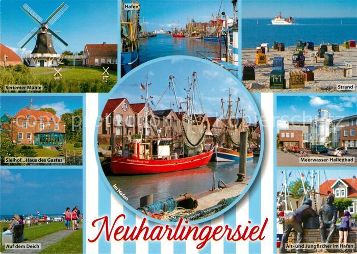 Neuharlingersiel Seriemer Muehle Sielhof Haus des Gastes Strand Meerwasser Halle