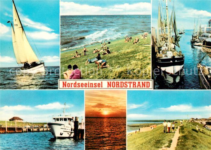 Nordstrand Segelboot Hafen Strand