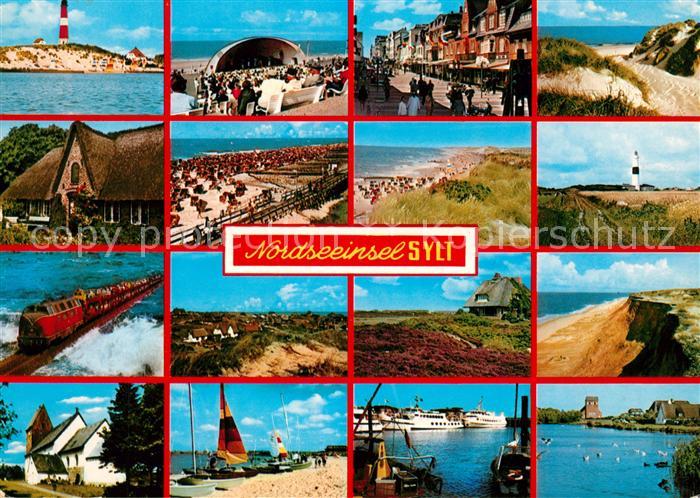 Insel Sylt Leuchtturm Konzerthalle Duenen Inselbahn Strand Hafen